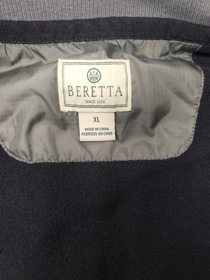 Мужской зеленый стеганый жилет Beretta с флисовой подкладкой для охоты на открытом воздухе с вышивкой размер XL - Изображение 3 из 4