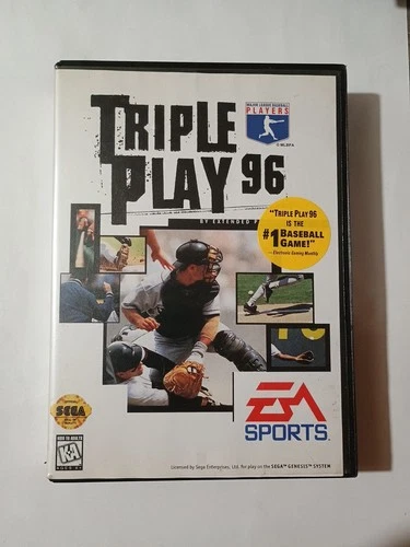 Triple Play Baseball '96 for the sega genesis Complete in Box Tested  Working.