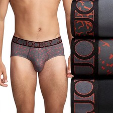 Jockey Men's Active Microfiber Brief - Battleship Grey - 3 Pack Size LARGE