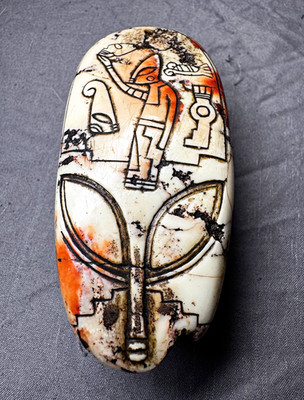 Ojuelos De Jalisco Ancient stone carved artifact extraterrestrial pendant
