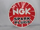 Vintage NGK Spark Plugs Dealer Display Sign 17 3/8" Aluminum