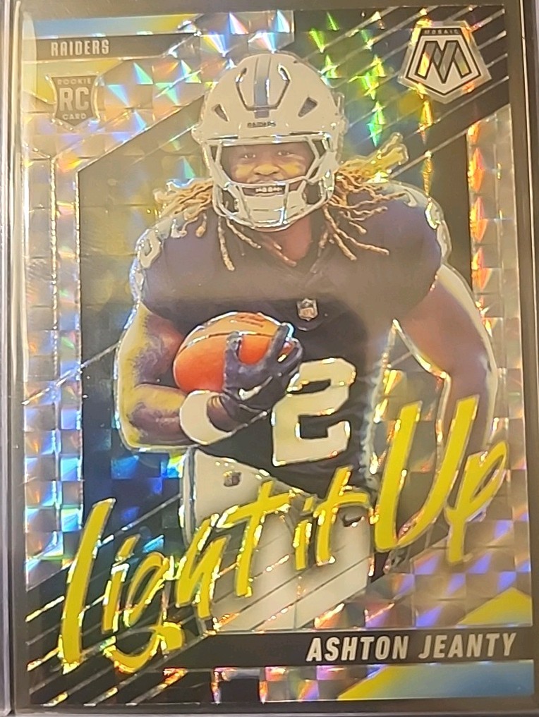 2025 Panini Mosaic - Ashton Jeanty Light It Up Silver Mosaic LV Raiders (RC) 👀