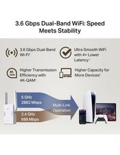 TP-Link RE235BE Wi-Fi 7 Range Extender – 3.6 Gbps Dual-Band with 2.5G Port NEW