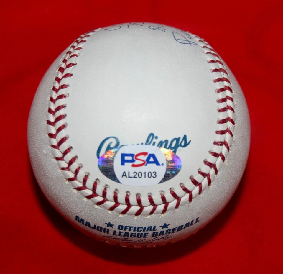 Bola de beisebol assinada por Pedro Borbon "Cincy Reds 75-76 Big Red Machine" com certificado de autenticidade PSA/DNA - Imagem 2 de 4