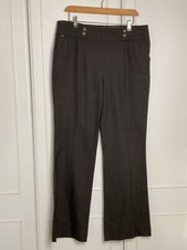Per Una M&S Women's Trousers Roma Fit Boot Cut Size UK 14 New Brown Checked