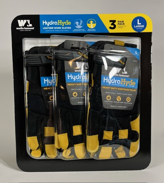 Wells Lamont Men's HydraHyde 3PACK Leather Gloves CHOOSE SIZE eBay