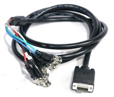 VGA 6 Foot Breakout Cable 1- M 15pin VGA to 5- M BNC