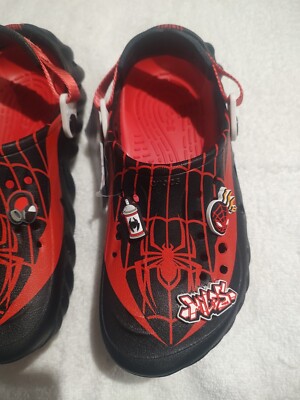 CROCS x MARVEL ECHO Team Spider-Man JUNIOR/Kids Red Black Jibbitz Junior  Size 6 | eBay