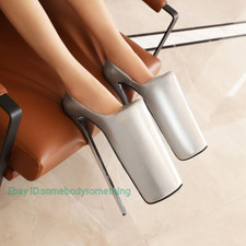 Women Nightclub Super High Heels 30cm Heel Platform Leather Party Pumps Plus
