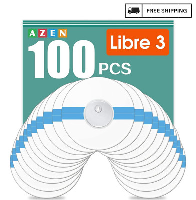 100 Pack Freestyle Sensor Covers for Libre 3 Waterproof Adhesive Patches