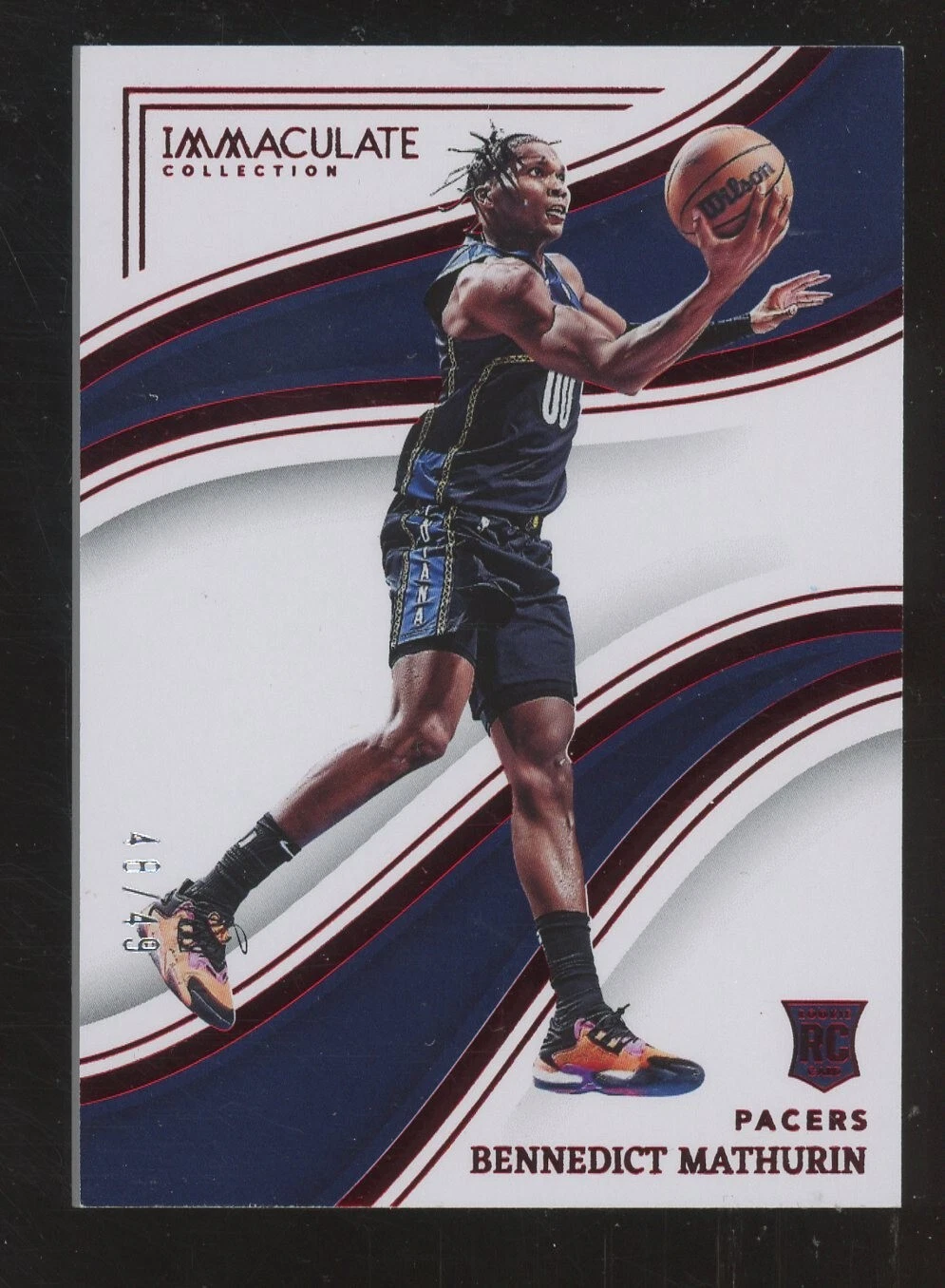 2022-23 Panini Immaculate Red #22 Bennedict Mathurin Pacers RC Rookie /49