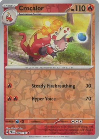 CROCALOR 036/193 PALDEA EVOLVED POKEMON (REVERSE HOLO, NM)