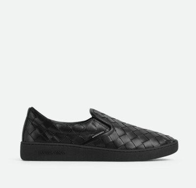 BOTTEGA VENETA SAWYER SNEAKERS 46 / 13 US $1100 BLACK INTRECCIATO