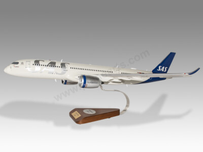Airbus A350-900 Scandinavian Airlines Handcrafted Solid Wood Display Model  UK