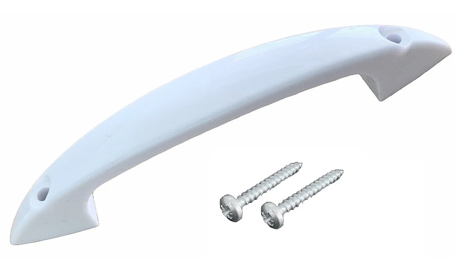 SCARFELL White Bow Handle 105mm Modern Drawer Cabinet Front Fixing Kitchen Door