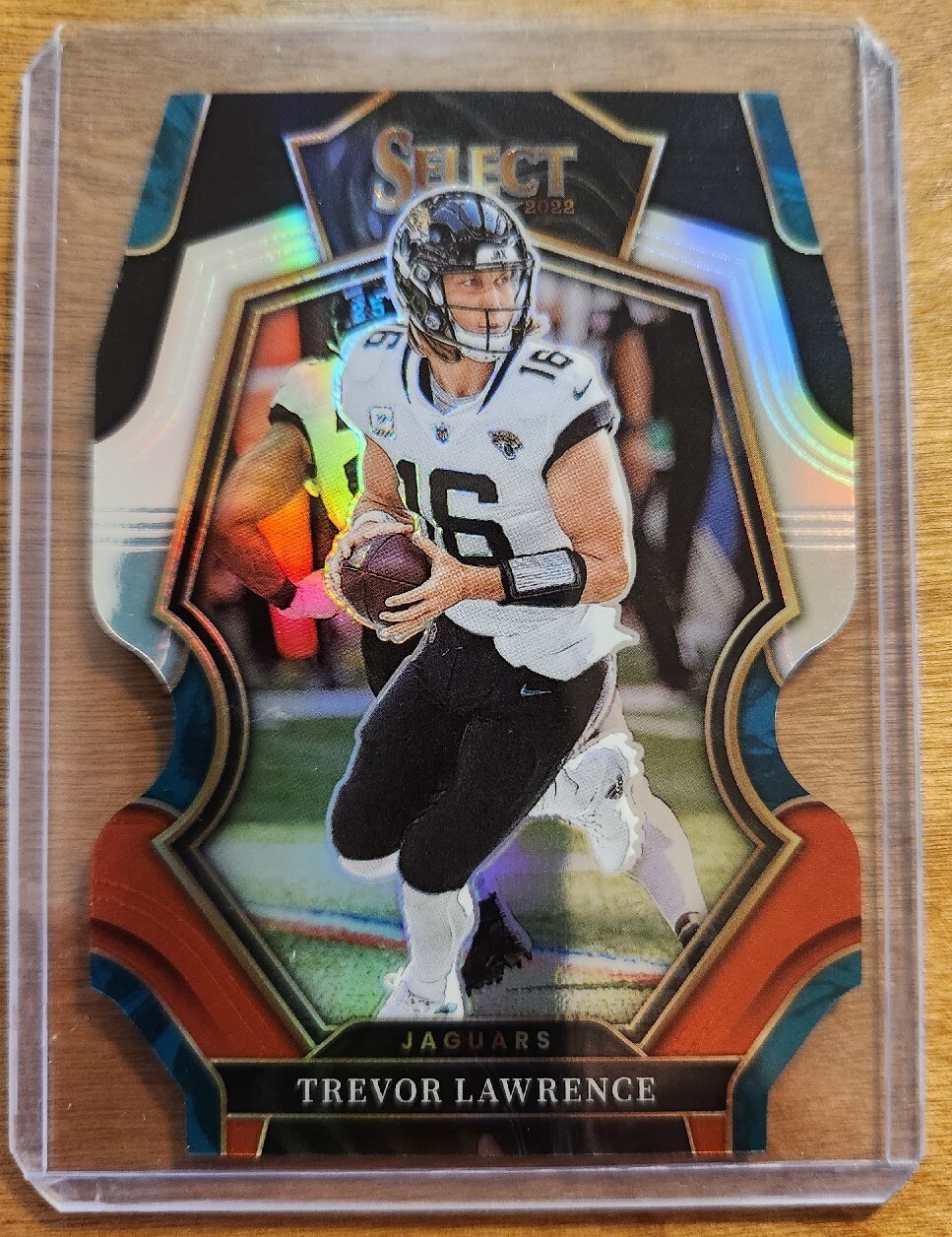2022 Panini Select Premier Level Trevor Lawrence Die Cut Black & Red Prizm Jags