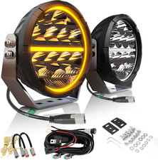 6.5 in round LED Driving Lights 180W round LED Off-road Lights White Amber DRL