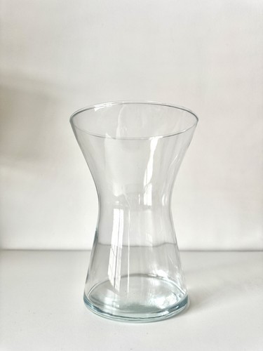 "Jarrón grande estilo cristal de arena moderno adorno 7,5"" de alto - 5,6 diámetro aprox.