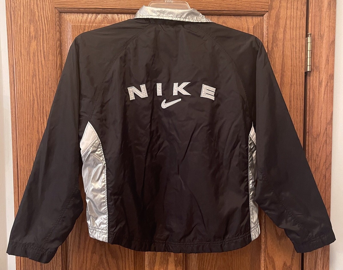 Vintage Nike Full Zip Snap Wind Breaker Jacket Spellout on Vintage Nike Full Zip Snap Wind Breaker Jacket Spellout on