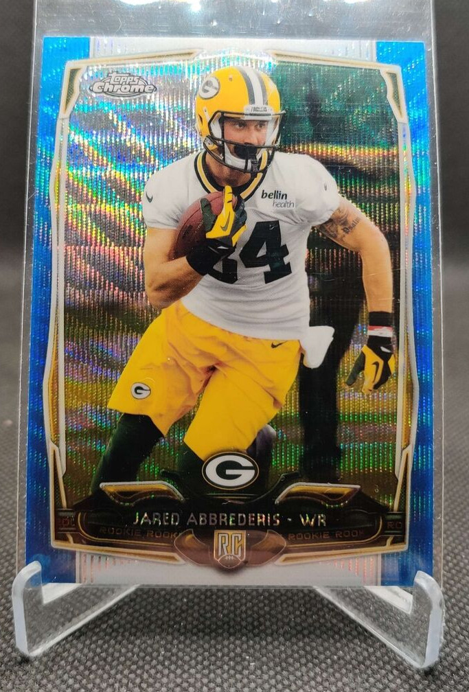 Jared Abbrederis Topps Chrome #130 Blue Wave Refractor
