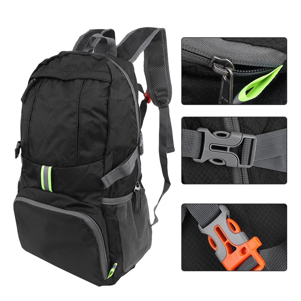 35L Waterproof Backpack Outdoor Foldable Nylon Bag For Climbing Travel