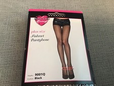 Music Legs Plus Size Fishnet Pantyhose Style 9001Q Black