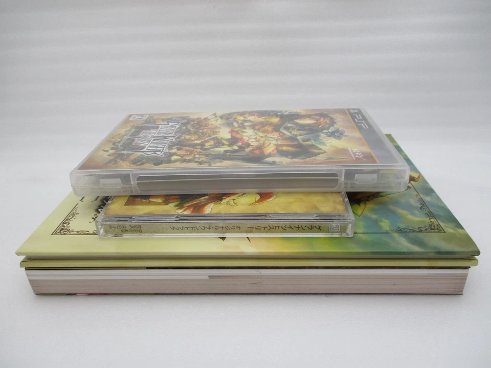 PSP GRAND KNIGHTS HISTORY w/ Visual Book & Soundtrack CD & Guidebook Japan - Image 4 of 4