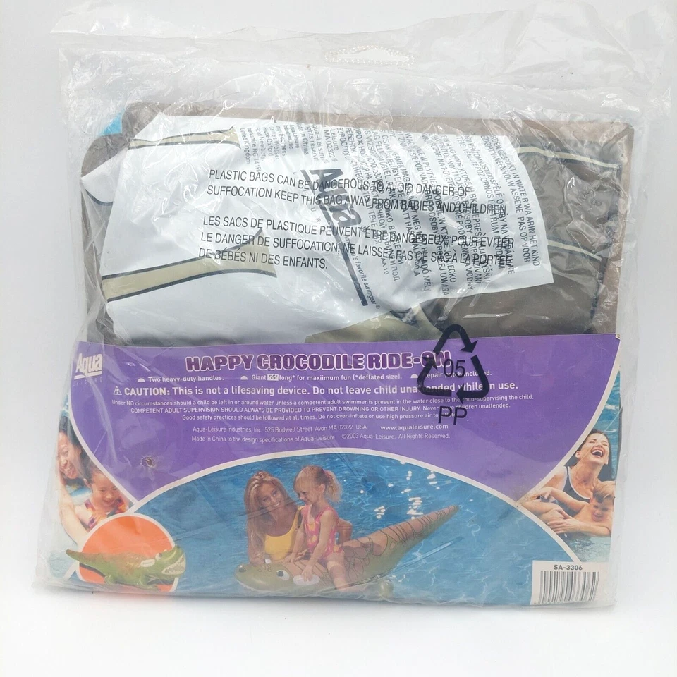 De Colección Happy Crocodile Paseo en Piscina Flotador Gigante 55 pulgadas de Largo Aqua Ocio Caimán Foto 2 de 4