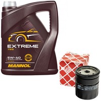 MotoröL Set 5W-40 5 Liter + ÖLfilter FüR Chevrolet Aveo Opel Astra Zafira Kadett