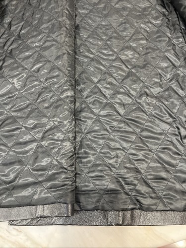 Long Leather Jacket Button Up Women 42 like new vintage quality full length - Imagen 8 de 20