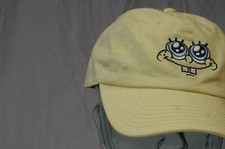 Sponge Bob Face Baseball Cap Hat Strapback Yellow