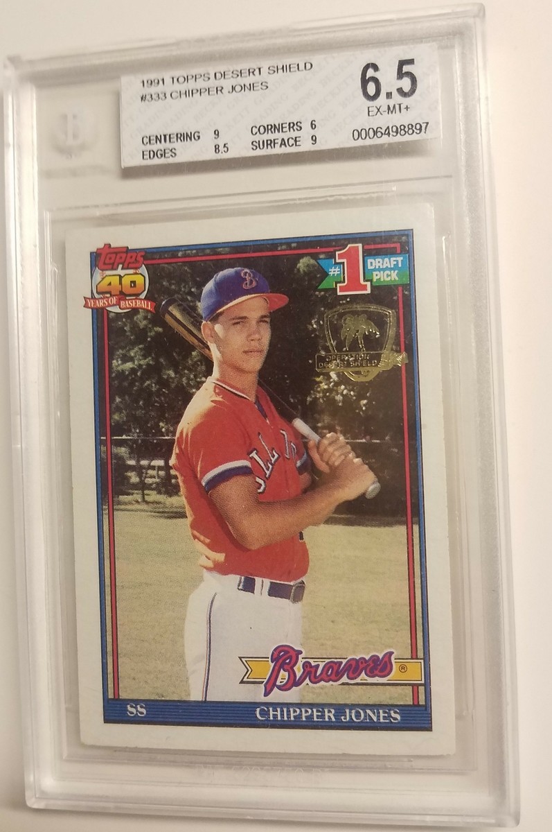 Chipper Jones 1991 Topps #333 Desert Shield RC Rookie BGS
