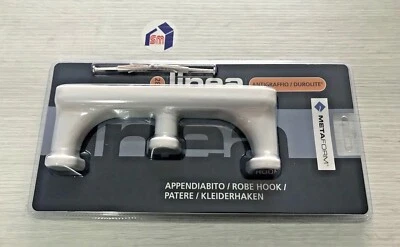 APPENDIABITO 3 POSTI ACCAPPATOIO DUROLITE ANTIGRAFFIO BIANCO METAFORM LINEA 20x7