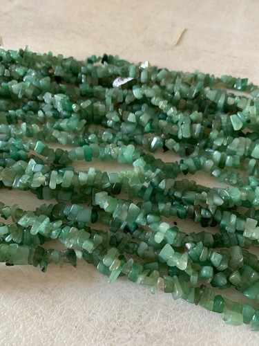 36 Inch Strand Green Aventurine Natural Stone Chip Beads - 5mm to 9mm wholesale - 第 12/21 張圖片