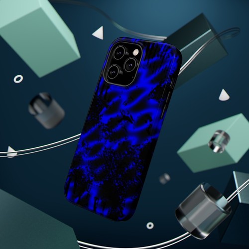 Magsafe Phone Case for iPhones 13-14 Blue Plasma Abstract Art - Picture 49 of 81