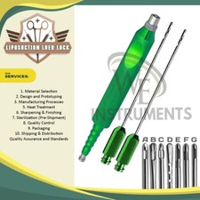 Luer Lock Cannulas with Green Handle for Precision Fat Extraction in Liposuction