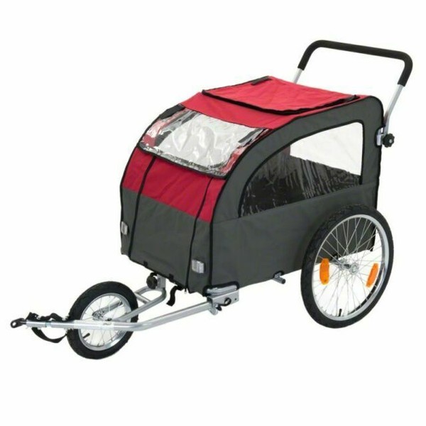 Large Dog Bike Trailer Pushchair Carrier Stroller Jogging Kit Pet