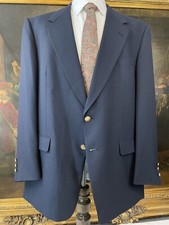 VTG Hart Schaffner Marx 46L Jack Nicklaus Gold Button Navy Wool 2Btn Blazer