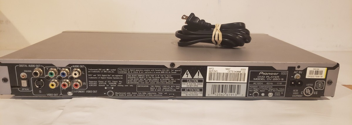 Pioneer DVD Player Model # DV-260 No Remote (Tested Works Pioneer DVD Player Model # DV-260 No Remote (Tested Works