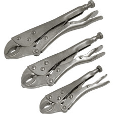 Siegen 3 Piece Locking Plier Set