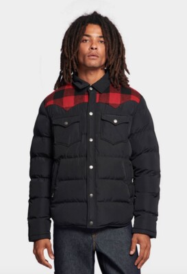 Penfield USA Rockford Black Tartan Red 60/40 Primaloft down Quilted Jacket