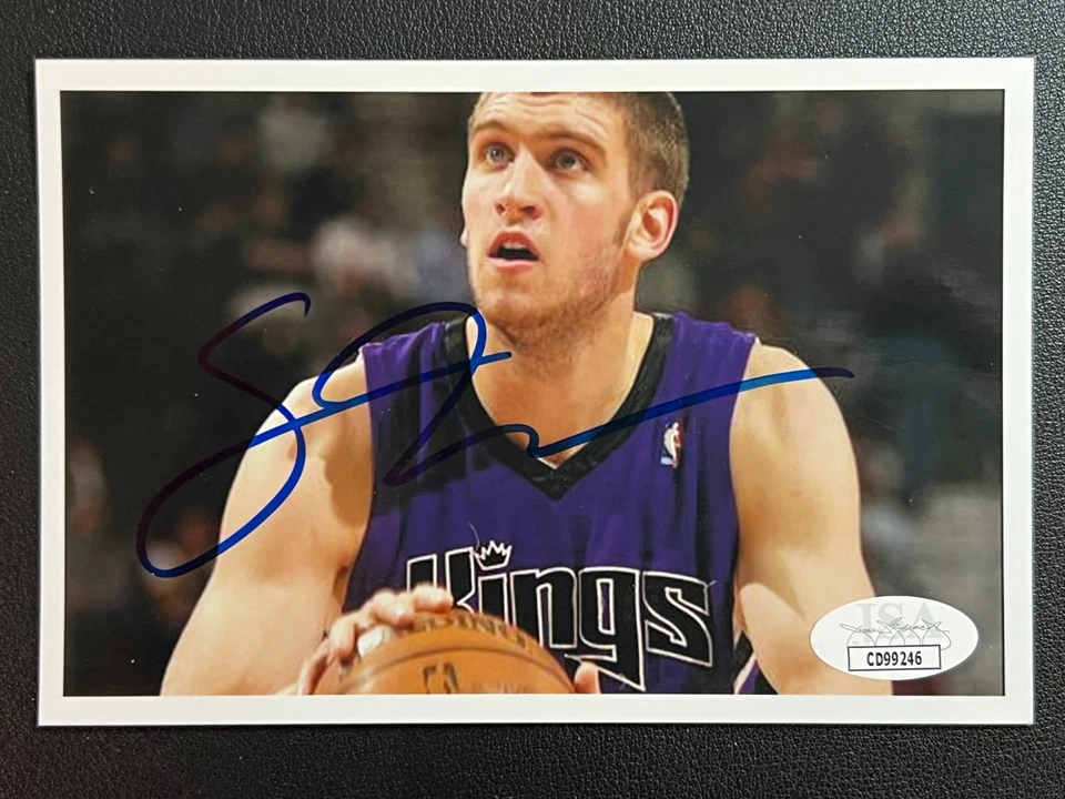 Fotografía firmada por Spencer Hawes 4x6 certificado JSA. AUTO Sacramento Kings NBA con certificado de autenticidad! Foto 2 de 4
