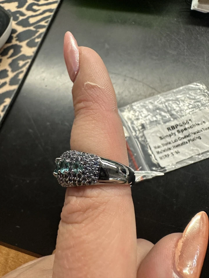 BP "Simply Speechless" RBP6661 LC Paraiba Turmalina Hematita Talla 8 Foto 2 de 4