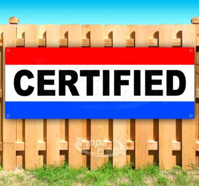 CERTIFIED Advertising Vinyl Banner Flag Sign CAR DEALERSHIP