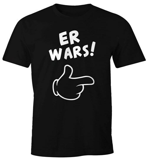 T-shirt uomo Er wars frase fumetto mano maglietta divertente Moonworks®