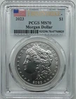 2023 Morgan Dollar MS70 PCGS First Strike w/OGP TrueView