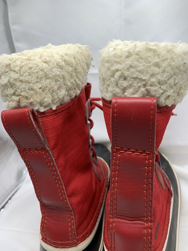 Sorel Snow Duck Boots Women’s 6 Winter Carnival Mountain Red Fleece Lined - Picture 10 of 16