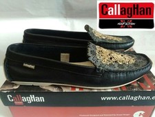 CALLAGHAN Womens Plantar Black Leather Shoe L...