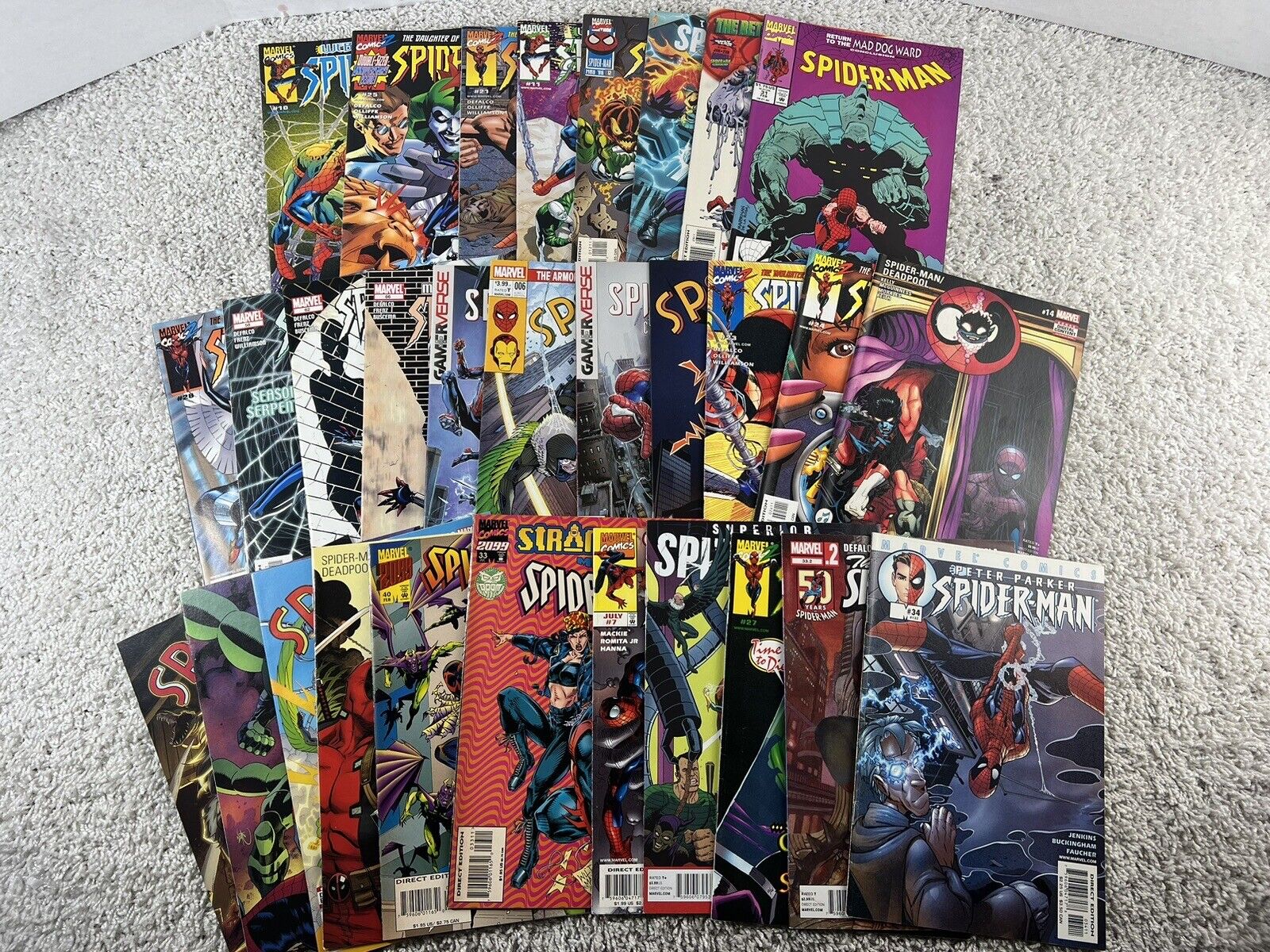 30 Spider-Man Lot, Marvel Team Up, Spidey Spider-Girl Comics - Rare Great Find
