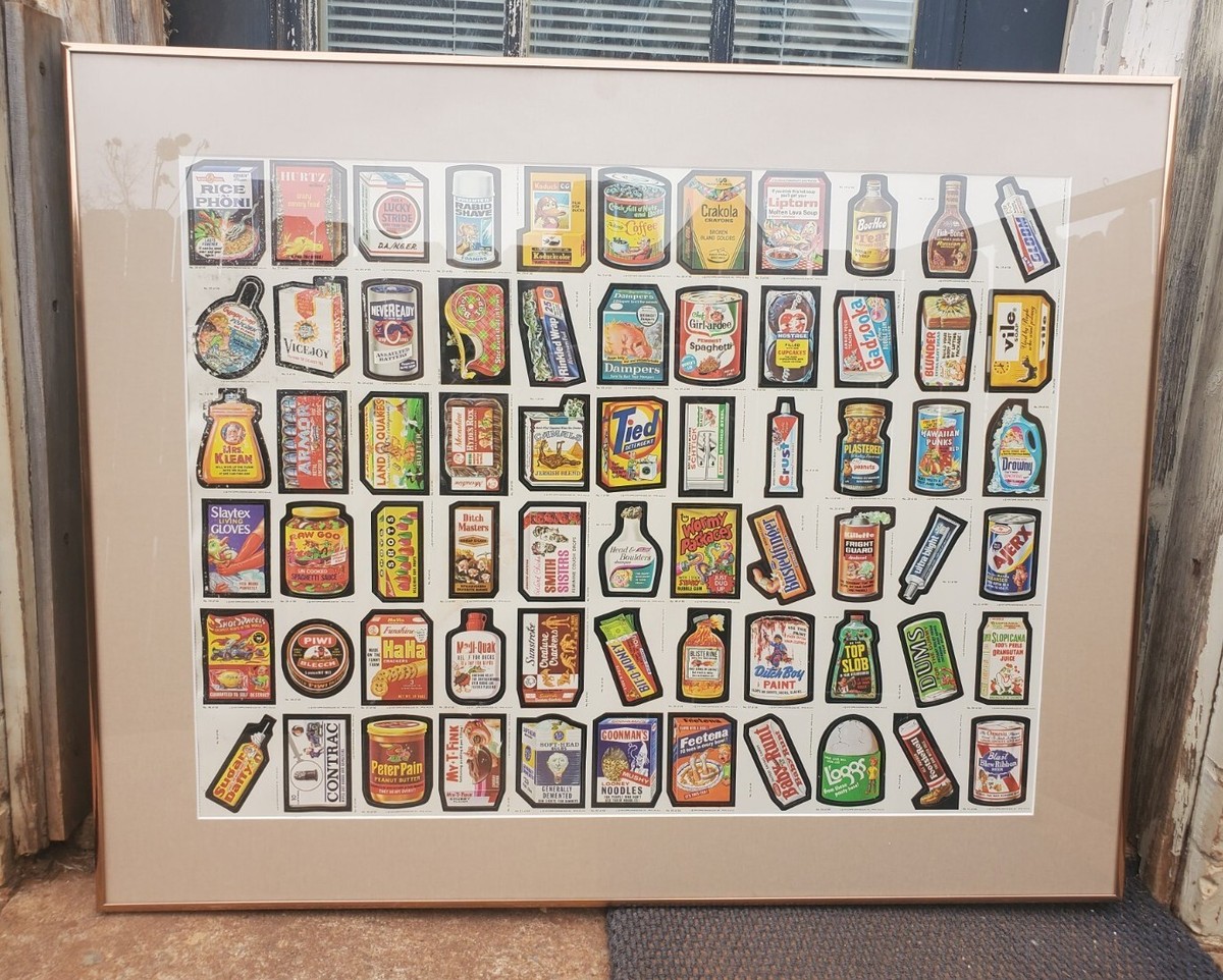 Vtg 1979 Wacky Packages Topps Chewing Gum Uncut Sheet 66 Stickers